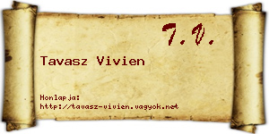 Tavasz Vivien névjegykártya
